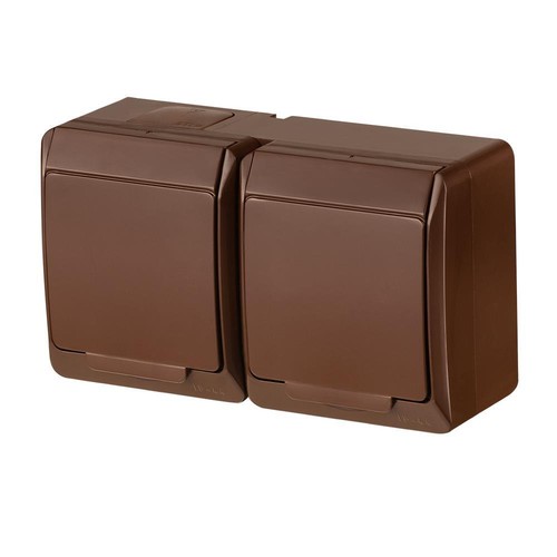 Aufputz schuko zweifach - aufputz,