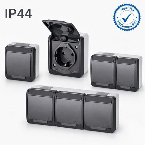 Aufputz steckdose ip44 - aufputz,