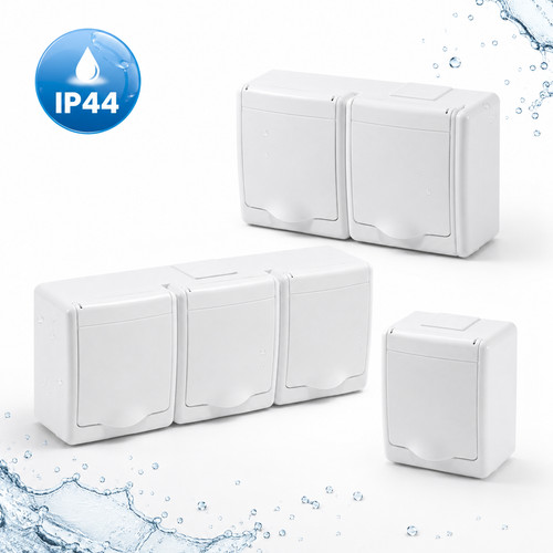 Aufputz steckdose ip44 - aufputz,