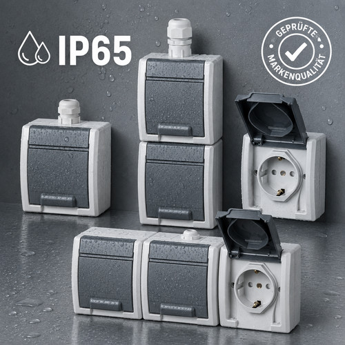 Aufputz steckdose ip65 - steckdose,